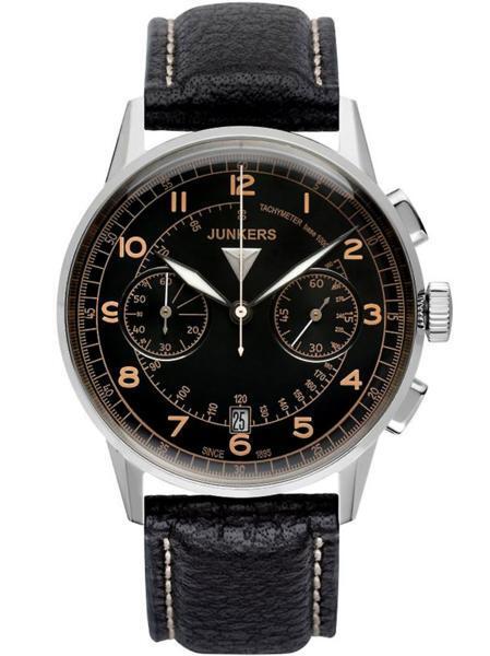 【新品】ドイツ製腕時計 JUNKERS ユンカース G38 クロノグラフ タキメーター 6970-5_画像1