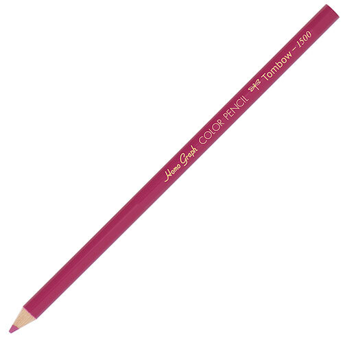 トンボ鉛筆 色鉛筆 1500単色 あかむらさき 1ダース(12本) Tombow-1500-23_画像2