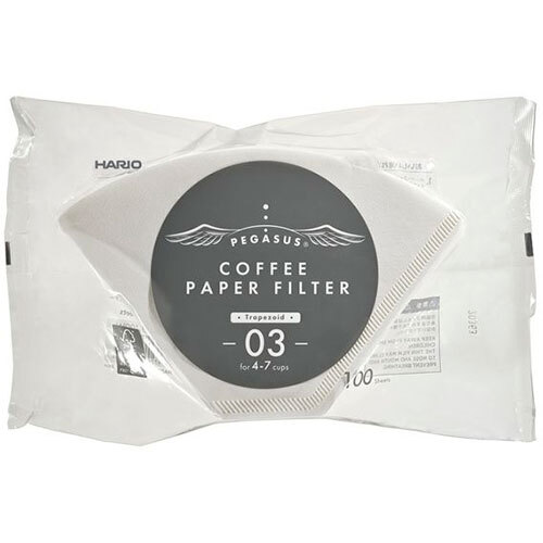 HARIO ペガサス コーヒーペーパーフィルター 4～7杯用 100枚入 PEF-03-100W_画像2