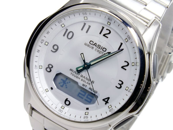 カシオ CASIO ウェーブセプター WAVE CEPTOR ソーラー メンズ 腕時計 WVA-M630D-7AJF ホワイト_画像1