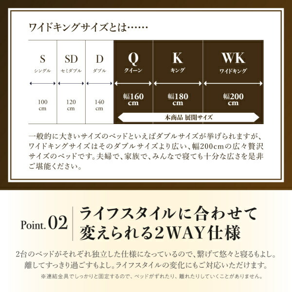 お客様組立 棚・コンセント付国産大型サイズ跳ね上げ収納ベッド ベッドフレームのみ 縦開き キング(SS+S)_画像5