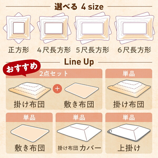 ギャッベ柄グラデーションデザインこたつ布団 こたつ用掛け布団 5尺長方形(90×150cm)天板対応_画像7