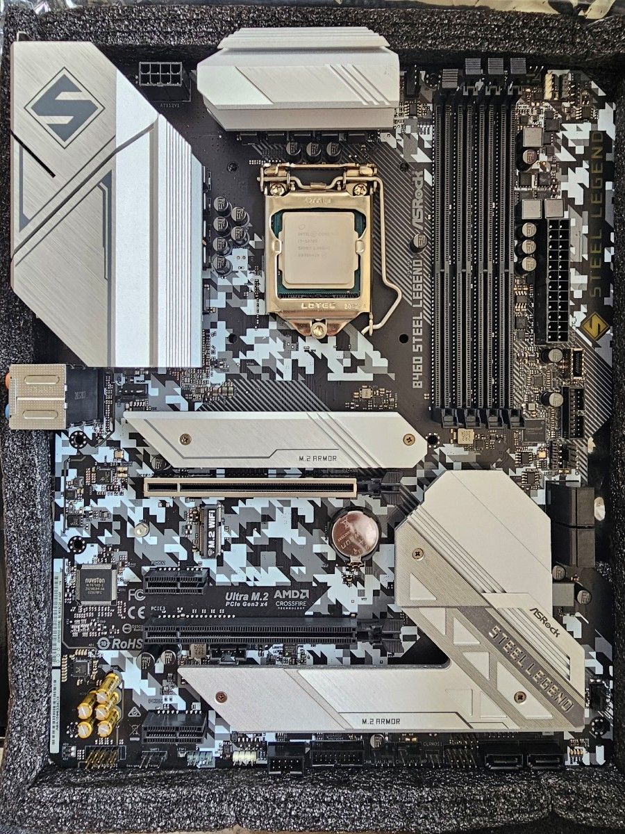 ASRock Steel LegendB460+i7-10700 セットピン折れ、不具合無し