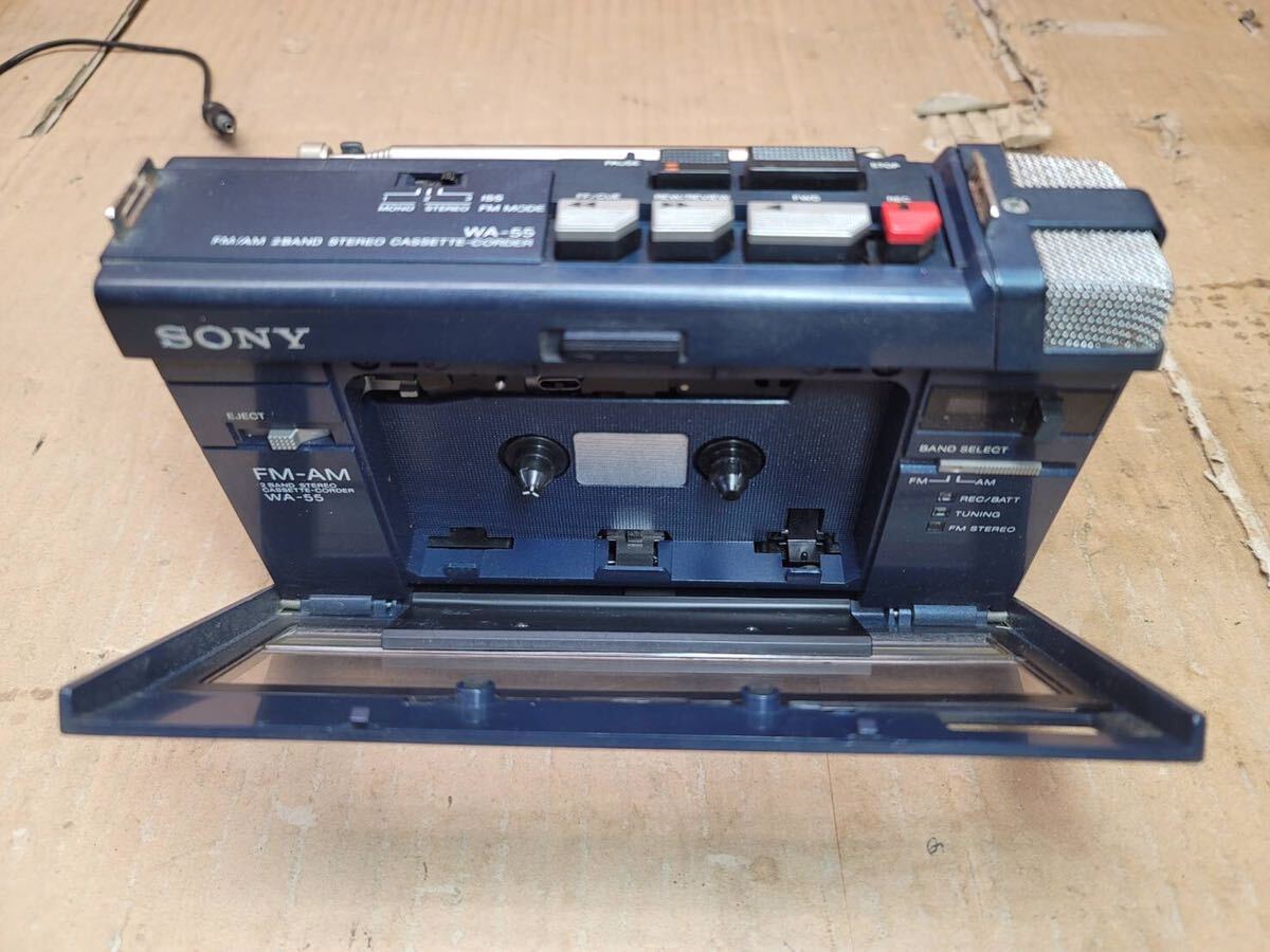 SONY ソニー FM/AM 2BAND 2バンド ラジオカセット ステレオカセットコーダー STEREO CASSETTE-CORDER レトロ WA-55の画像2