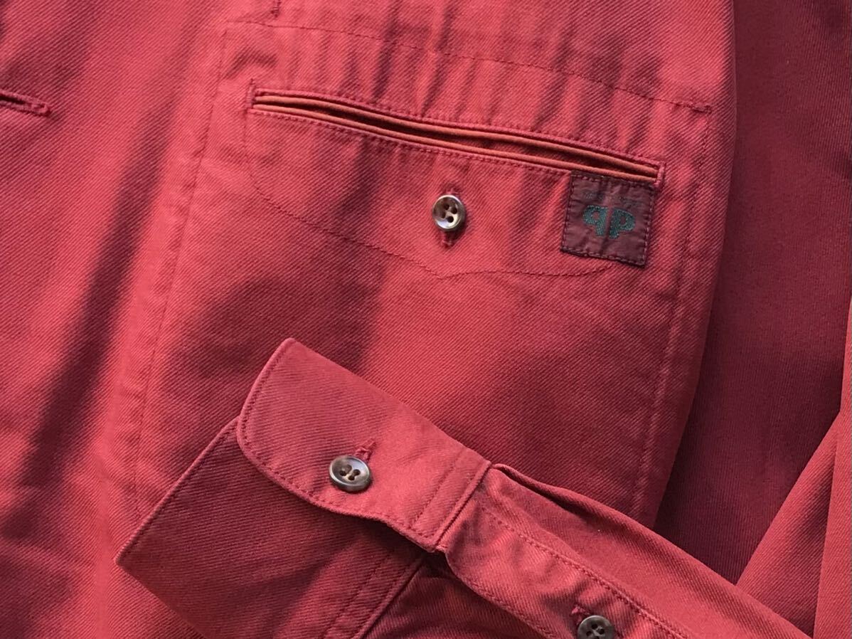 Papas コットンツイル シャツジャケット 48/M パパス メンズ ブルゾン カバーオールの画像7