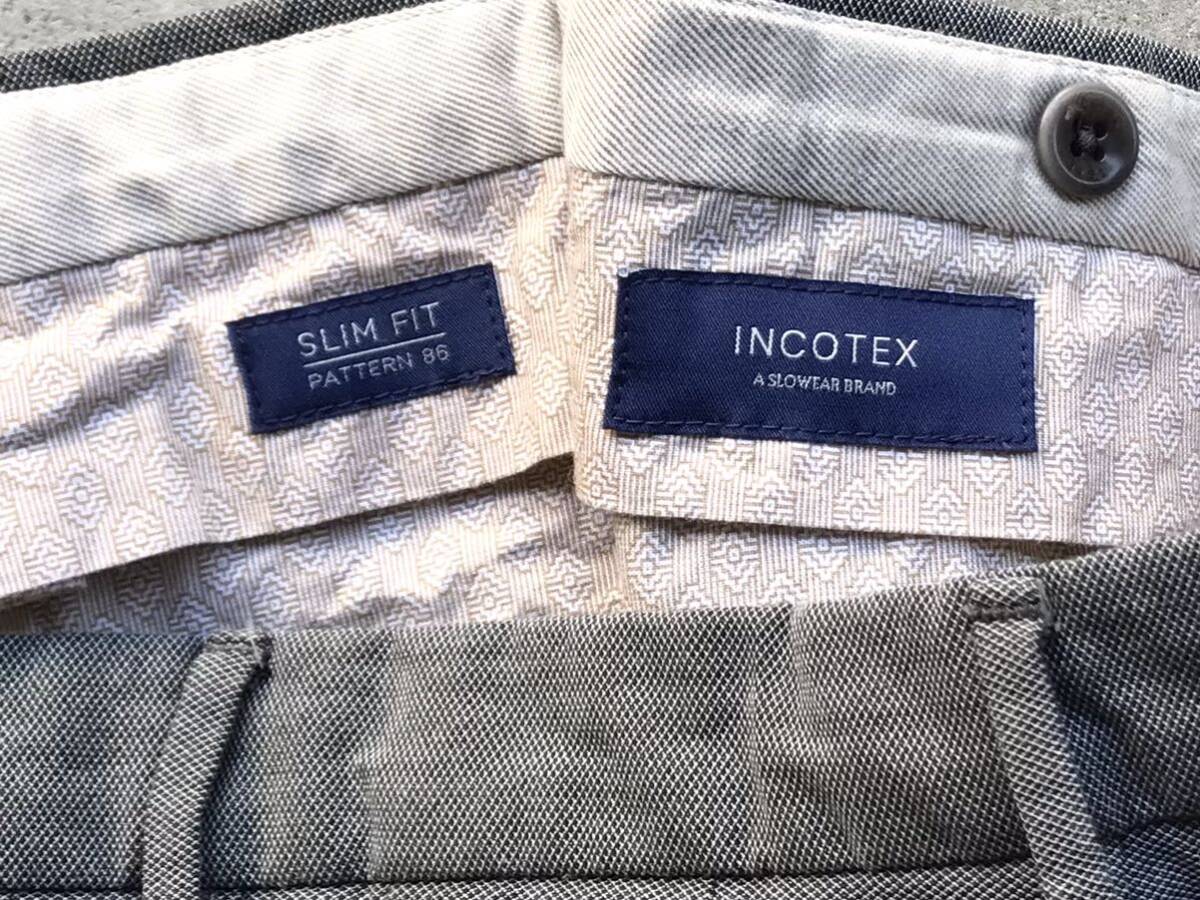 INCOTEX [SLIM FIT] 2プリーツ入り スラックス 48 インコテックス メンズ トラウザーズ トラウザーパンツ 2タックの画像7