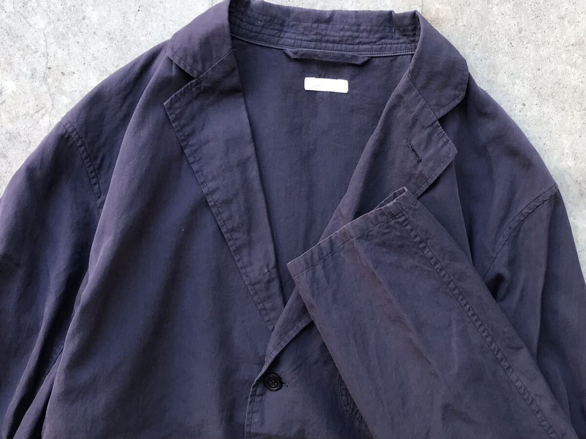COMOLI シャツジャケット 1 コモリ メンズ ブルゾン ブレザー テーラードジャケット 長袖 紺 ネイビーの画像1