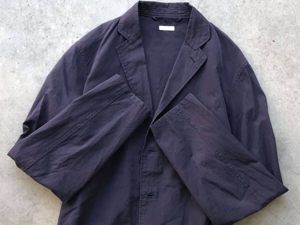 COMOLI シャツジャケット 1 コモリ メンズ ブルゾン ブレザー テーラードジャケット 長袖 紺 ネイビーの画像7