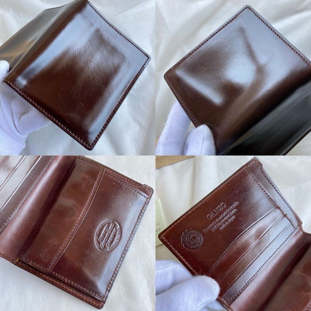 GANZO ホーウィン社 シェルコードバン ガンゾ 二つ折り財布 100 GANZO ホーウィン社 シェルコードバン ガンゾ 二つ折り財布 100