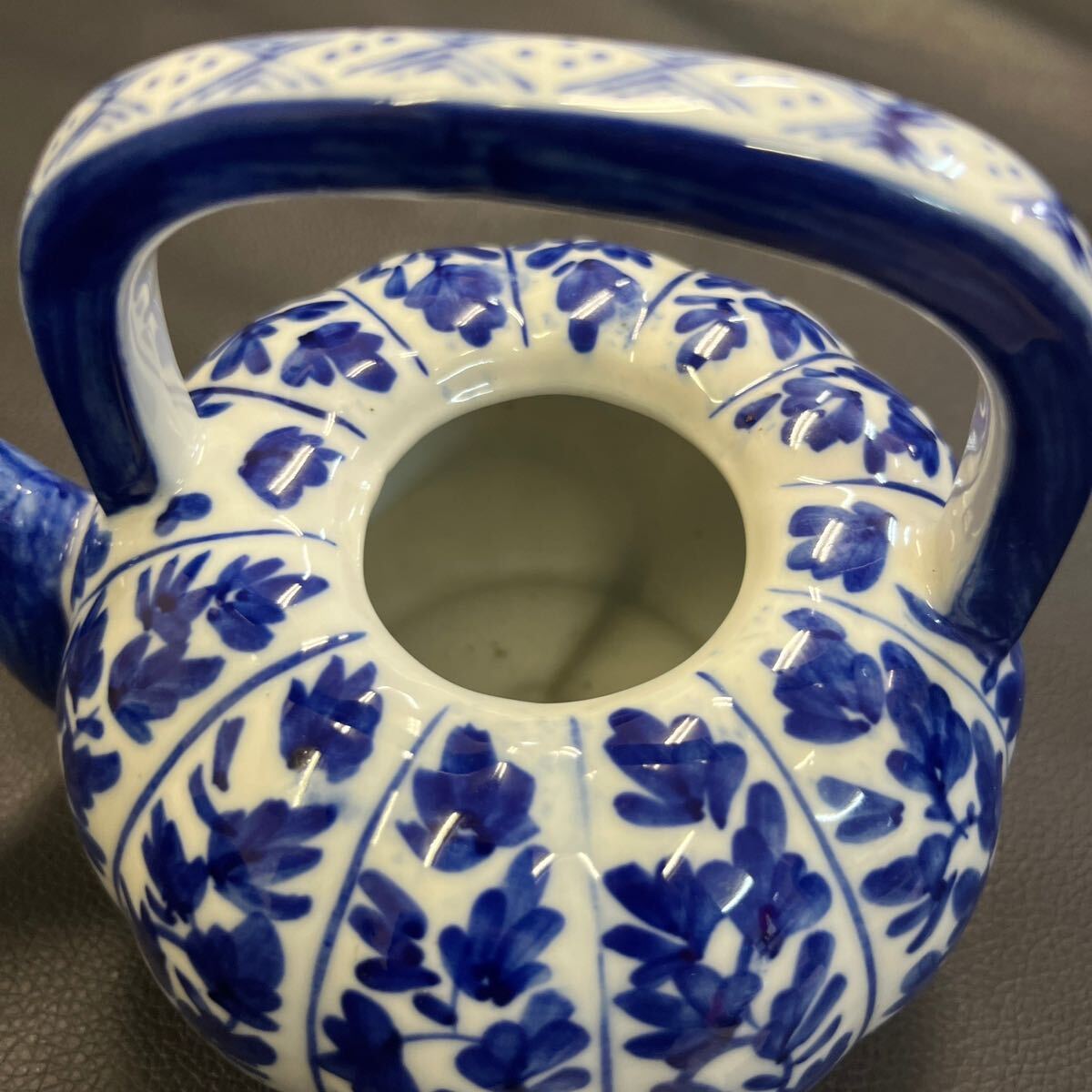 中国古玩 唐物 雍正年製 染付 急須 ポット 茶器 古美術品_画像5