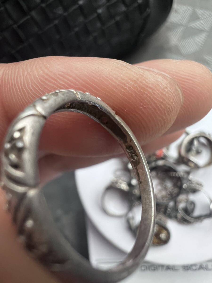 ほぼ刻印あり SIVERシルバー 925指輪 ネックレス アクセサリー 銀製品 まとめて92gの画像9