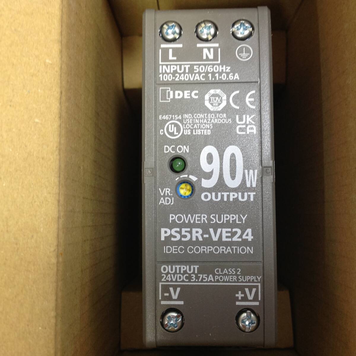 ●【AH-05647】未使用品 IDEC アイデック PS5R-V形スイッチング電源 DINレール取付 PS5R-VE24 【レターパックプラス・送料全国520円可】の画像2