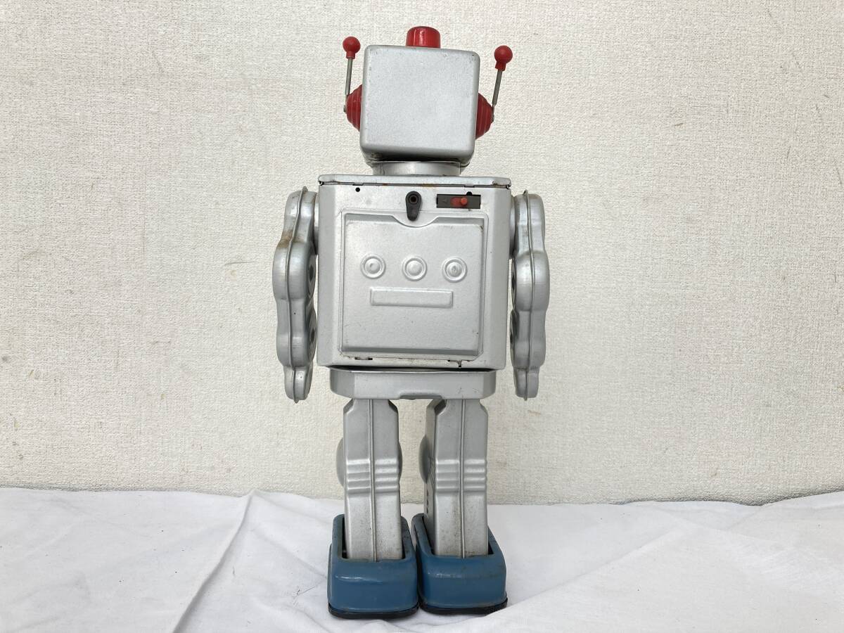 【JN44】(O) ELECTRON ROBOT エレクトロン ロボット ブリキ レトロ おもちゃ サビ汚れあり 破損箇所あり 通電確認済み 中古現状品の画像3