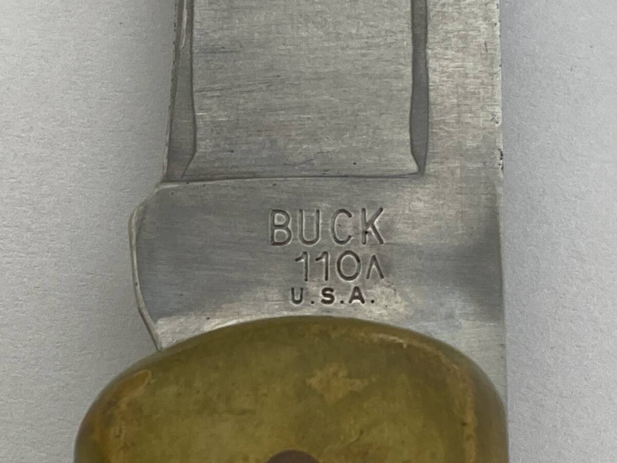 【IE169】(O) BUCK 110 U.S.A バックナイフ BUCK KNIVES フォールディングナイフ アウトドア 折りたたみ キャンプ 希少 レア 中古現状品の画像2