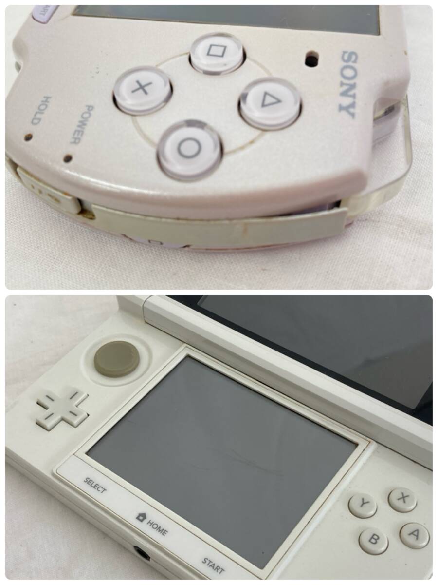 【IE179】(O) 携帯ゲーム機 まとめ売り PSP/DS/3DS/ゲームボーイ 他 電池パック欠品あり コードおまけ 動作未確認 ジャンク扱い 中古現状品_はがれやキズがございます
