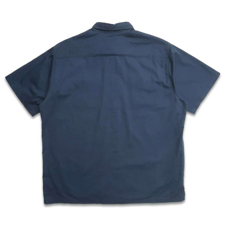 古着 カーハート CARHARTT ワークシャツ 半袖 ネイビー 表記：3XL gd402303n w40416の画像2