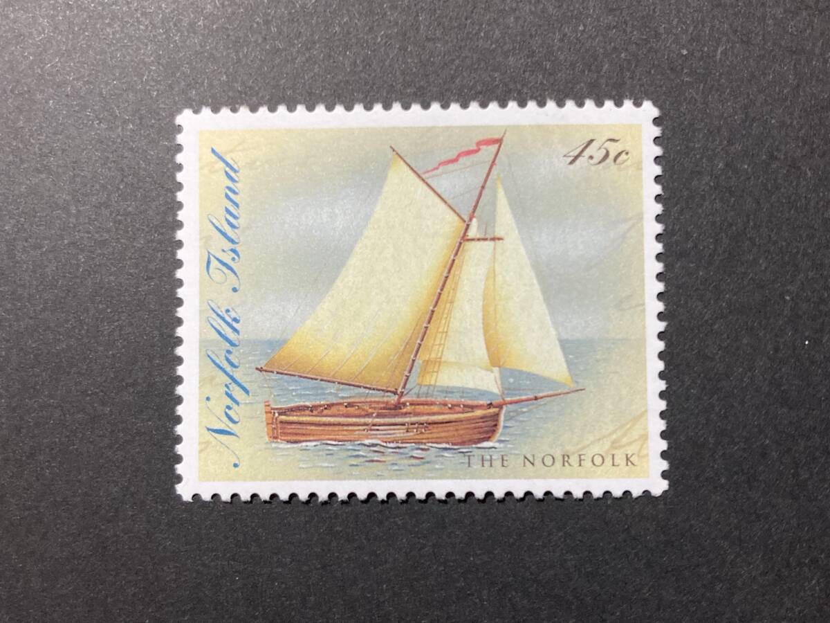 外国切手（未使用）ノーフォーク諸島 1998年9月24日発行 帆船「ノーフォーク」200年 単片1種＋小型シート - 船舶 ヨット ボートの画像2