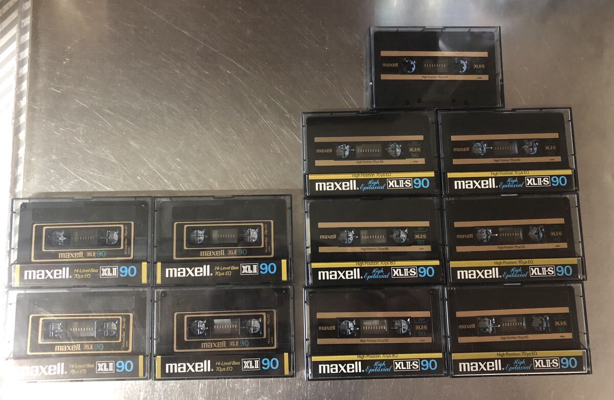  cassette tape Hi Posi 11 pcs set *maxell XLⅡ 90 maxell XLⅡ-S 90