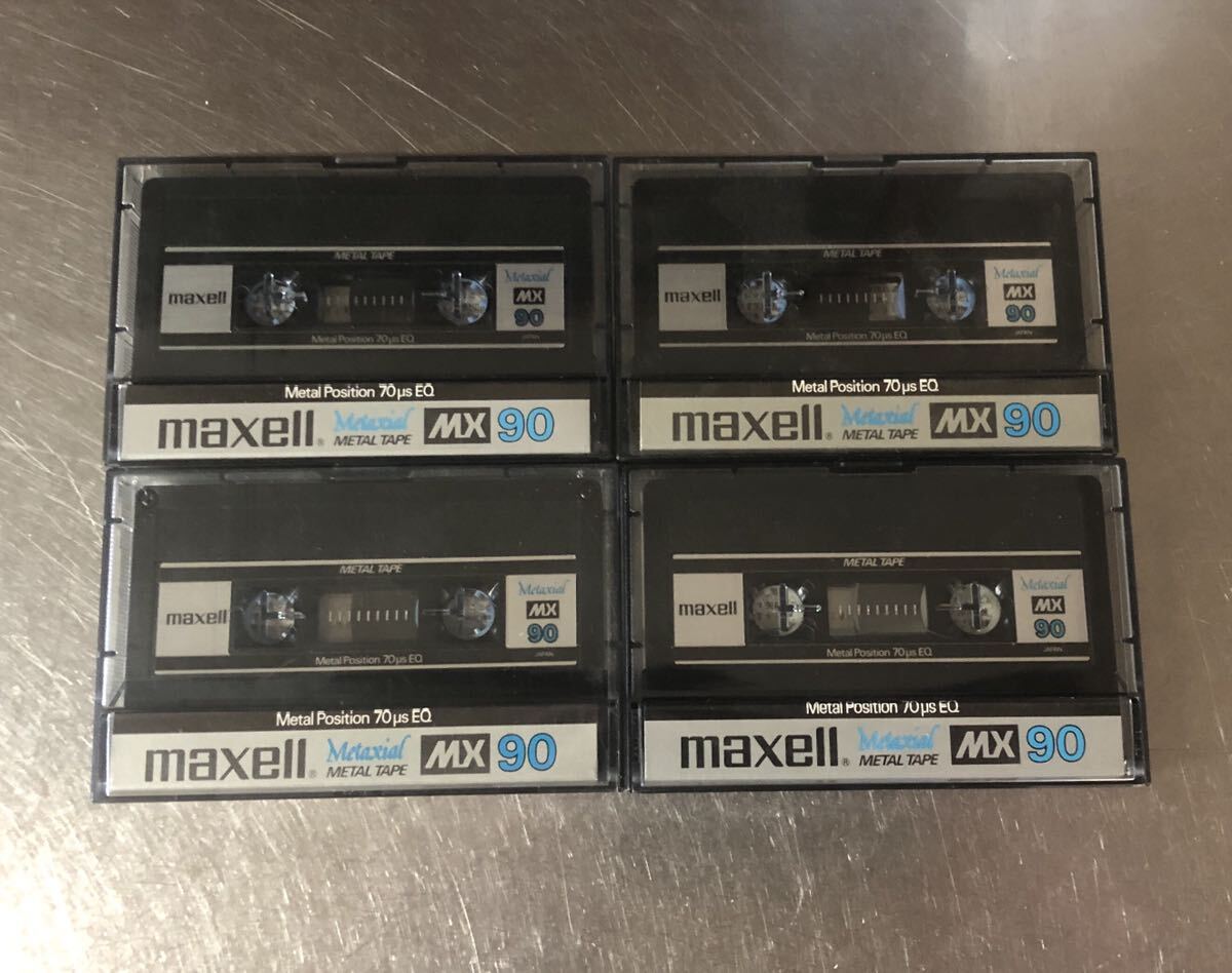  cassette tape metal 4 pcs set maksemaxell Metaxial METAL TAPE MX90