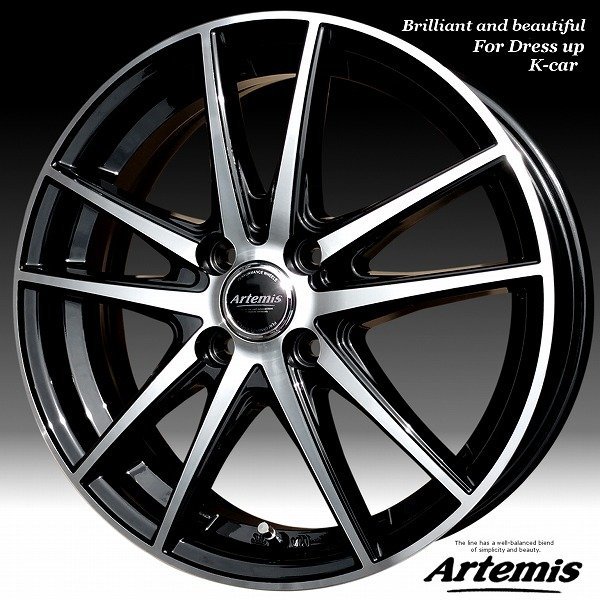 ■ Artemis MA-01 ■ 綺麗な軽四用16inホイール　MAYRUN 165/45R16 タイヤ付お買得４本セット_画像1