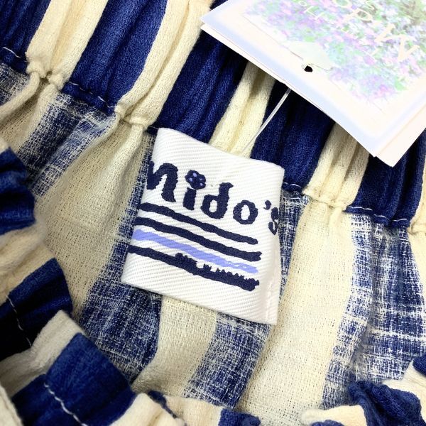 新品 タグ付 Mido’s ブルーストライプ ロングスカート レディース Fサイズ フリー ブルー ホワイト 定価8800円_画像9