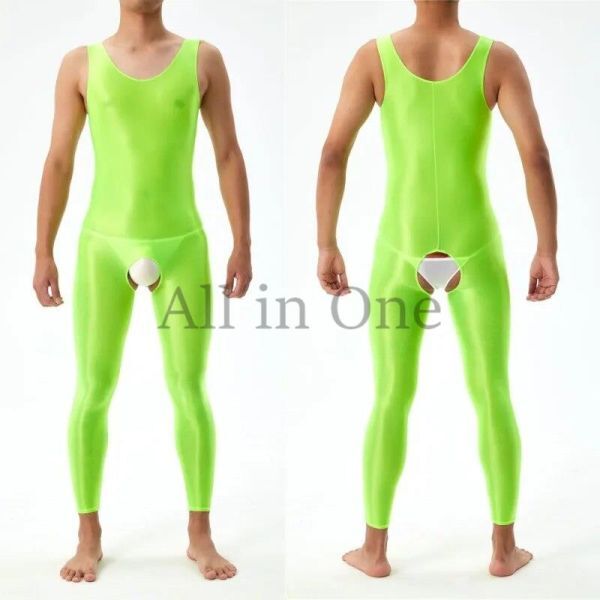 116-146-35 men's gloss gloss whole body lustre Jump suit . empty [ green,M size ] man sexy cosplay fancy dress cat suit ero.2