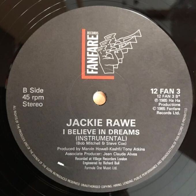 [ оригинал запись ]Jackie Rawe / I Believe In Dreams 12 дюймовый запись HI-NRG высокий Energie disco 