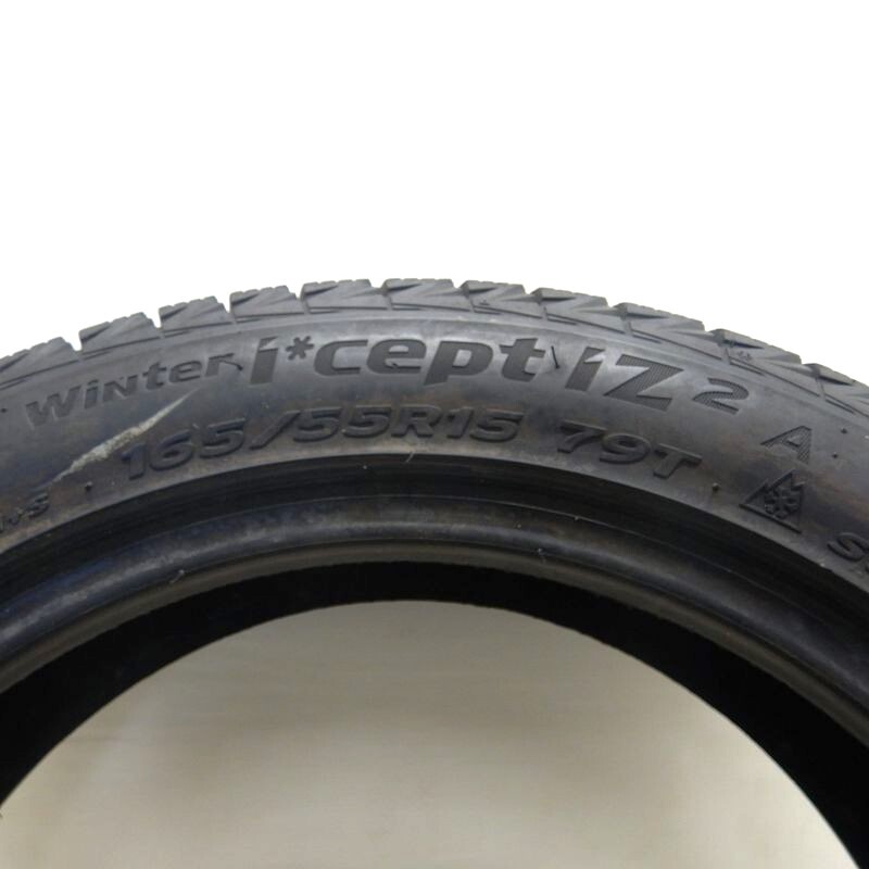 中古タイヤ 165/55r15 スタッドレスタイヤ HANKOOK Winter i*cept iZ2A 2本セット N-BOX エヌボックス nbox N-ONE デイズ 中古 15インチ_画像5