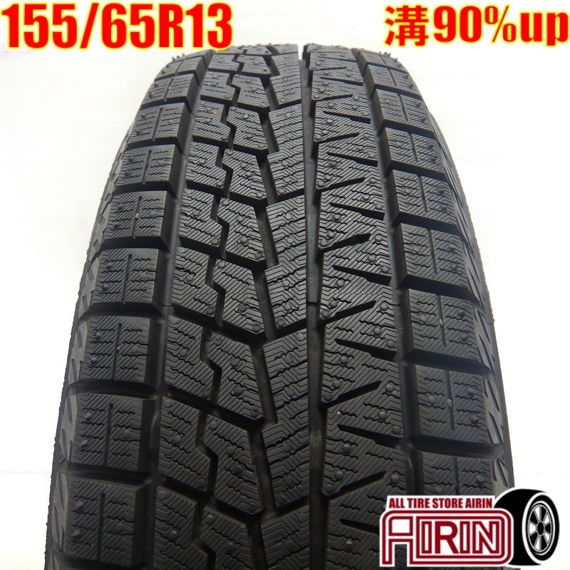 中古タイヤ 155/65r13 スタッドレスタイヤ ヨコハマ アイスガード7 IG70 1本 単品 ザッツ ピノ ライフ フレアワゴン 中古 13インチ_画像1