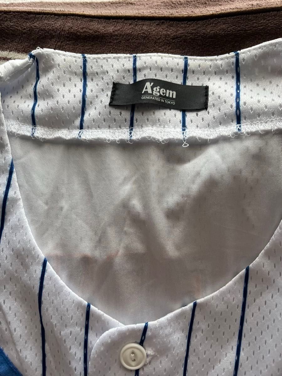 【A’gem エージェム】ベースボールシャツ ゲームシャツ 大きめ ストリート