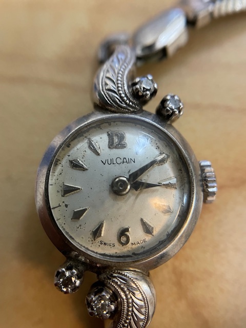 VULCAIN バルカン pt950 プラチナ ダイヤ レディース 手巻 腕時計 アンティ―ク 約14.7g