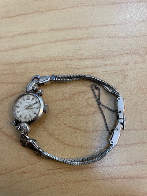 VULCAIN バルカン pt950 プラチナ ダイヤ レディース 手巻 腕時計 アンティ―ク 約14.7gの画像7