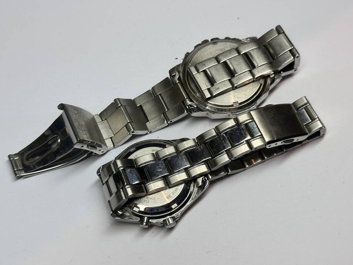 1891〇腕時計 セイコー kinetic キネティック クロノグラフ ２本セットの画像5