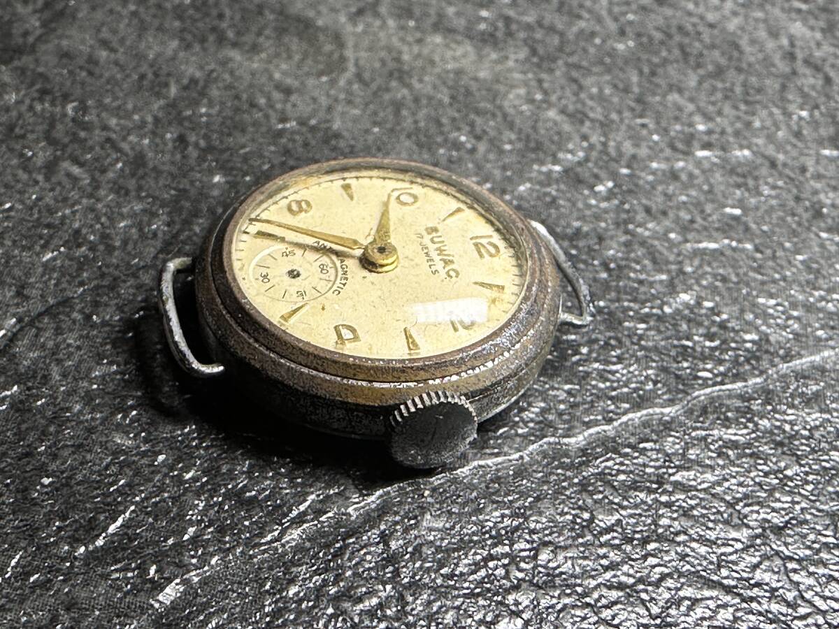 B1866●腕時計 BUWAC １７石 スモセコ 手巻き アンティークの画像3