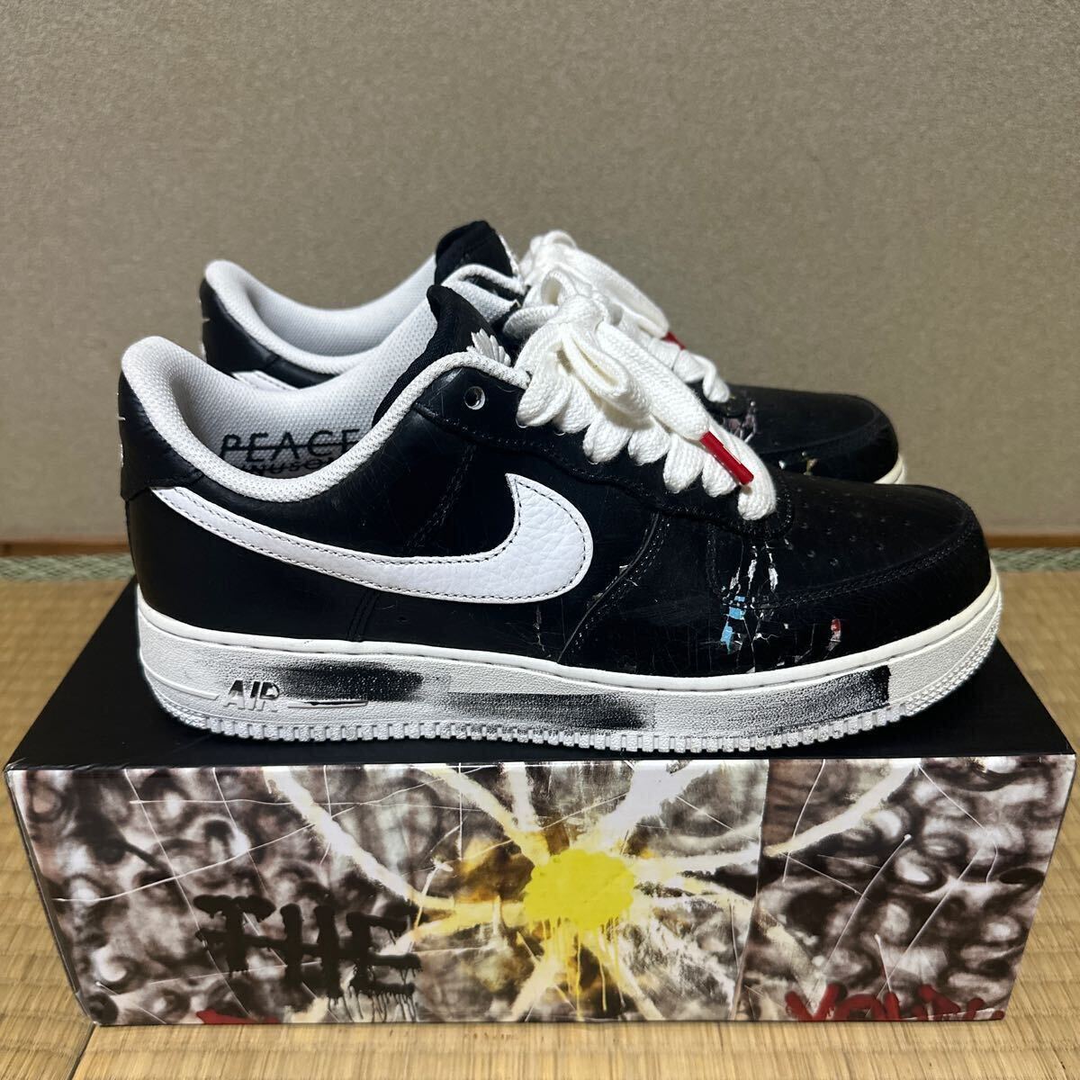 NIKE AIR FORCE 1 PARANOISE 28cm G-DRAGON BLACK ナイキ エアフォース1 パラノイズ 黒 美品の画像1