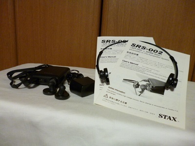 （送料 着払い）STAX SRS002(SR-002(イヤースピーカー)、SRM-002 (ドライバーユニット)のセット) 、電源アダプター：AC-002JPN付 美品の画像1