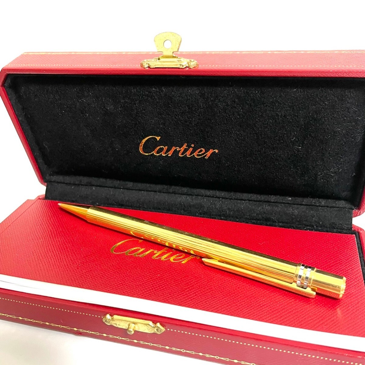 1円スタート Cartier カルティエ ボールペン　ゴールド ツイスト式 筆記用具_画像1