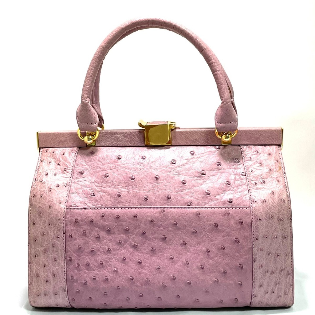 オーストリッチ　ボックス　ハンドバッグ　ダチョウ革　希少　美品　ostrich bag バッグ _画像1