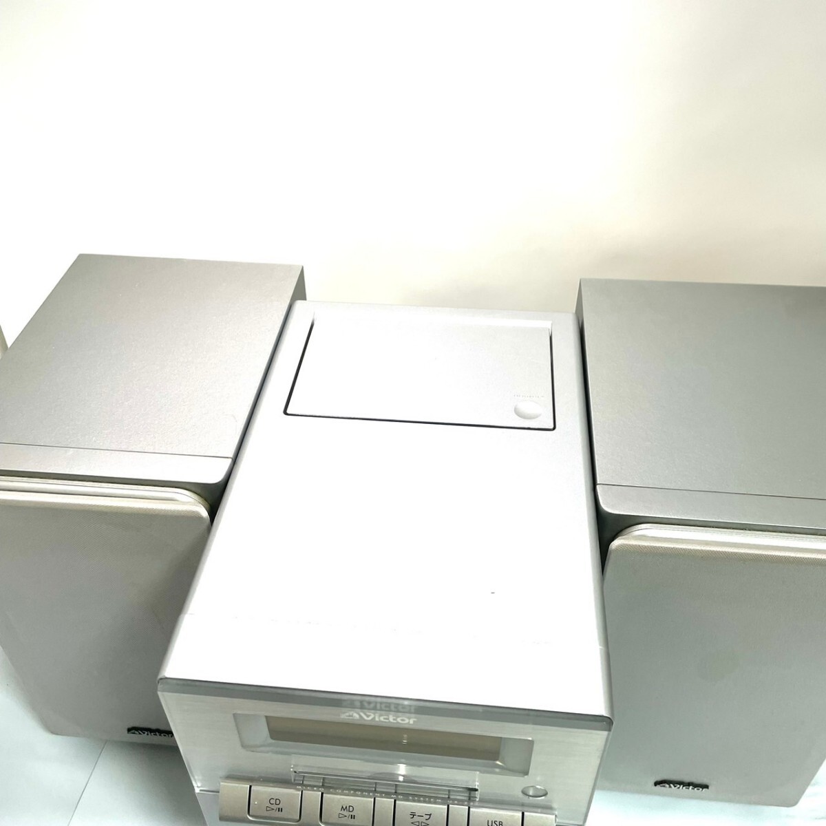 １円スタート Victor コンポ スピーカー CA-UXZ2-S SP-UXZ2-S 通電確認 動作確認済み ビクター システムコンポ MD CD カセットの画像2