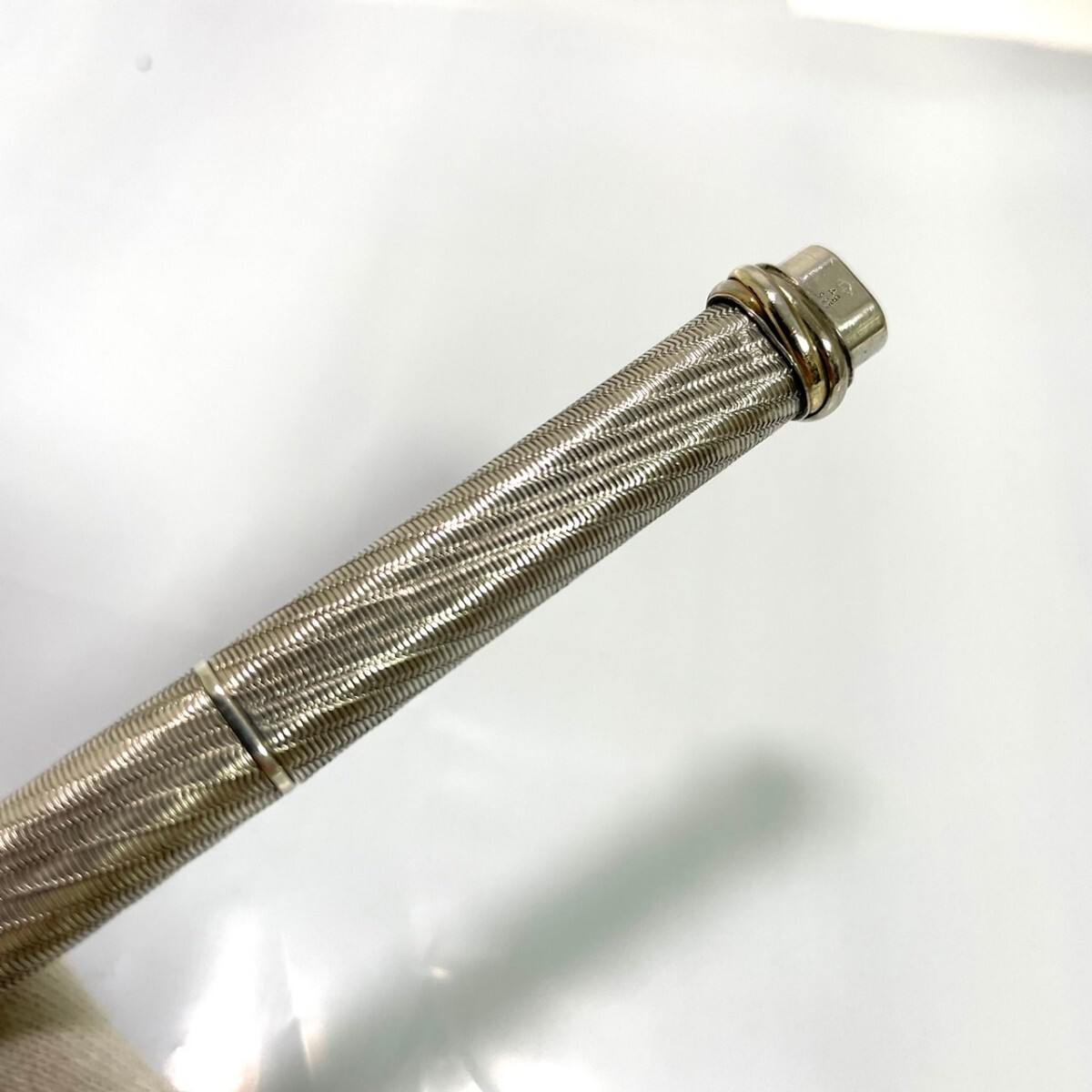 １円スタート　Cartier　カルティエ ボールペン　シルバー　キャップ式　トリニティ　筆記用具　Ag 925 刻印_画像6