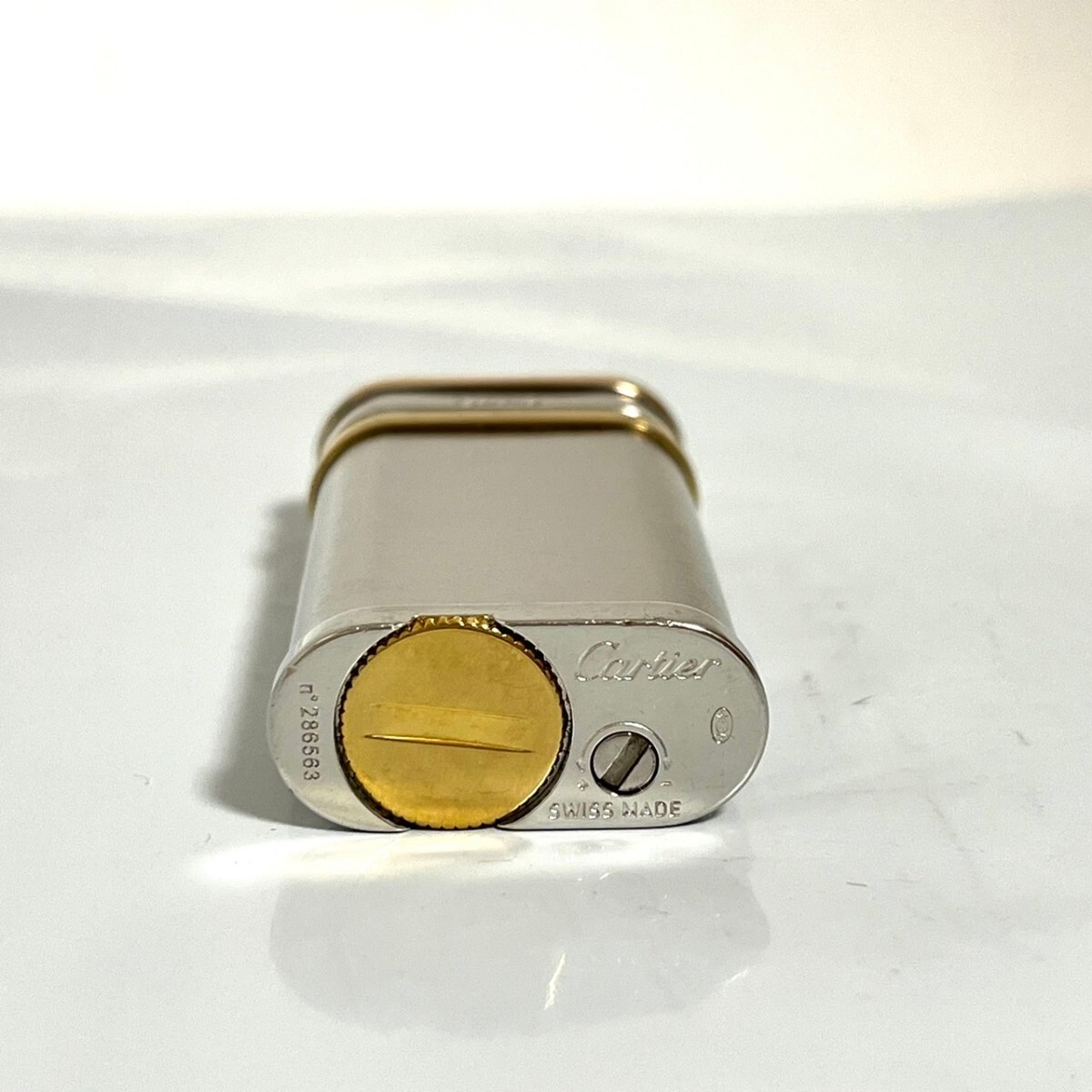 １円スタート Cartier カルティエ ライター ガスライター トリニティ ゴドロン シルバー 喫煙具_画像9