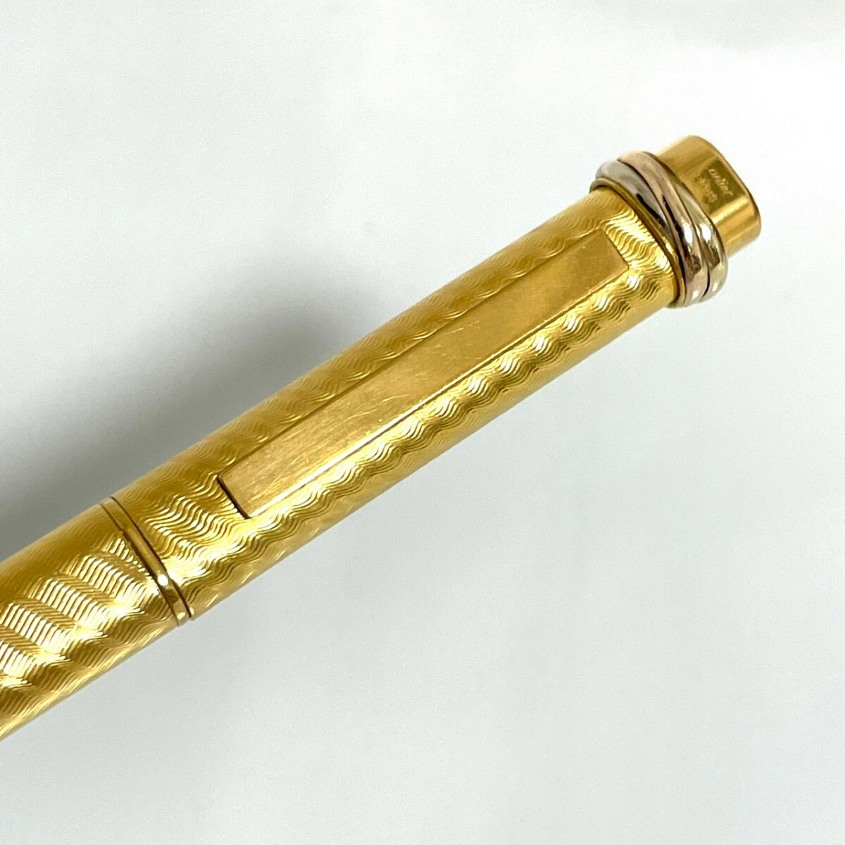 １円スタート Cartier カルティエ ボールペン トリニティ キャップ式 ゴールド 筆記用具_画像6