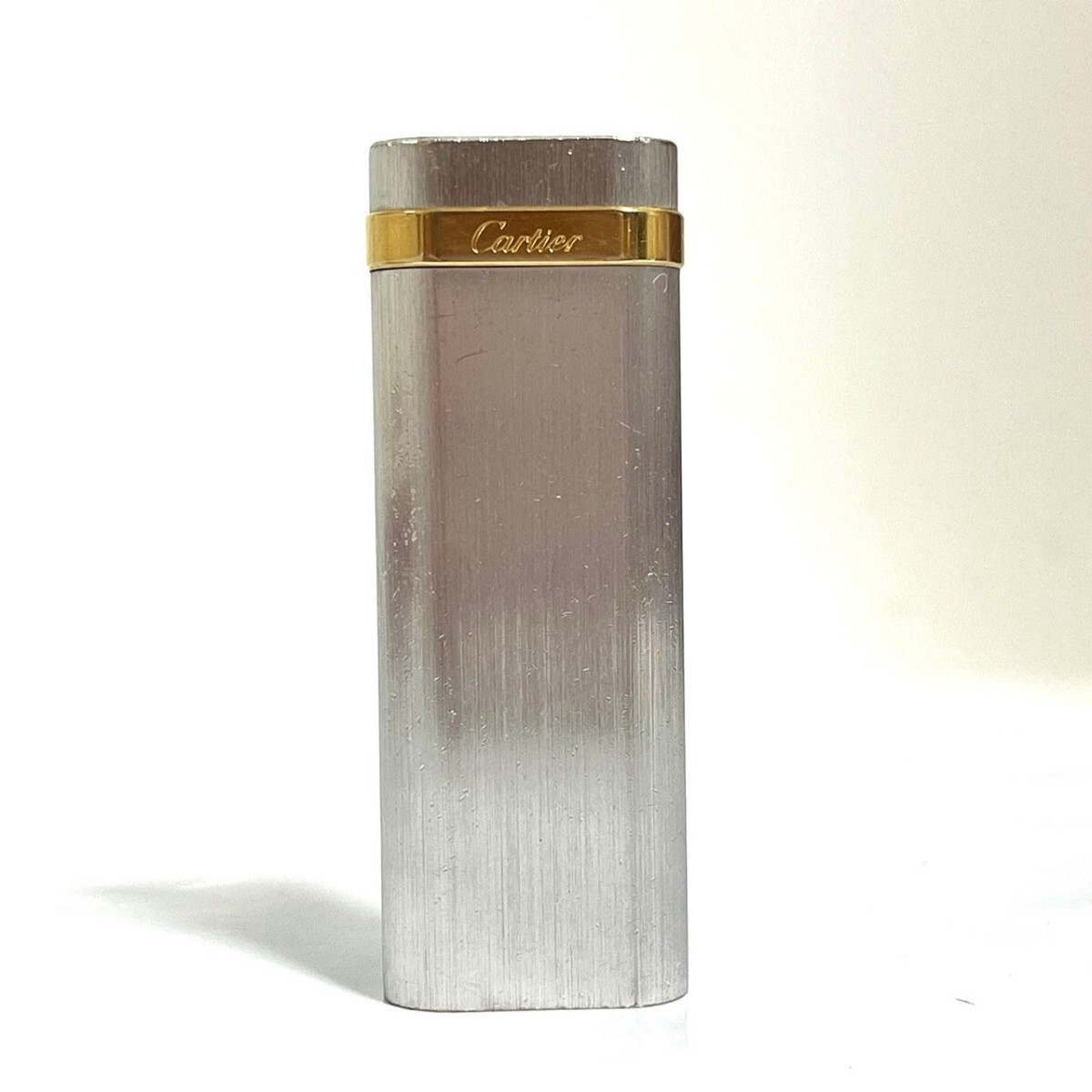 １円スタート Cartier カルティエ ライター ガスライター ローラー式 ゴールド シルバー 喫煙具 喫煙グッズ 箱付き b7の画像3
