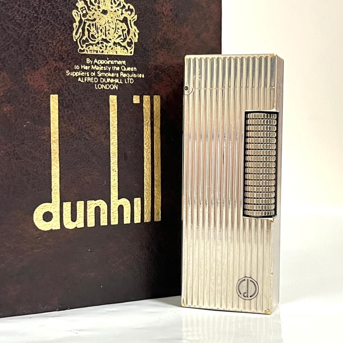 １円スタート dunhill ダンヒル ライター ガスライター シルバー ローラー式 喫煙具 b16_画像1