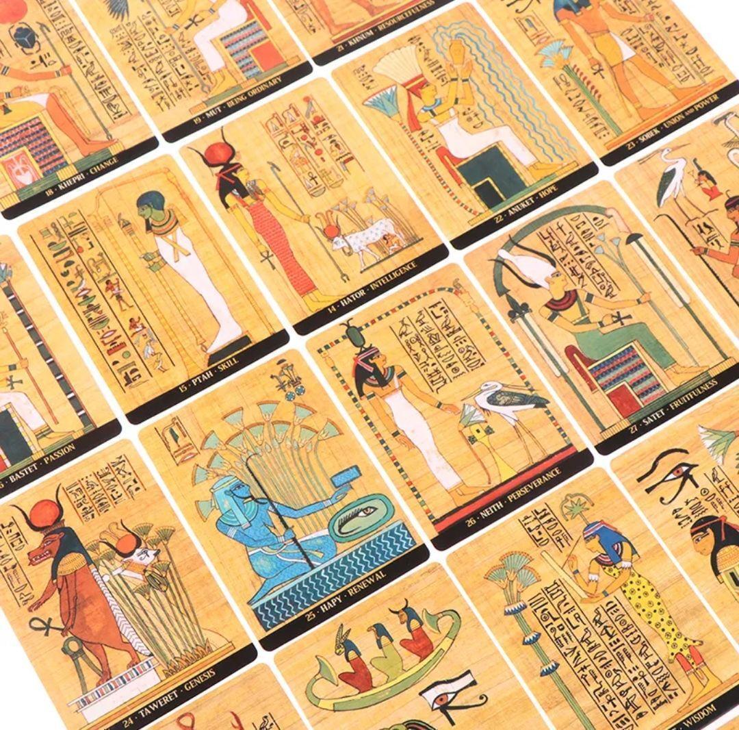 【新品未使用】エジプトの神オラクルカード　豪華なエジプト壁画のアートワーク_画像2