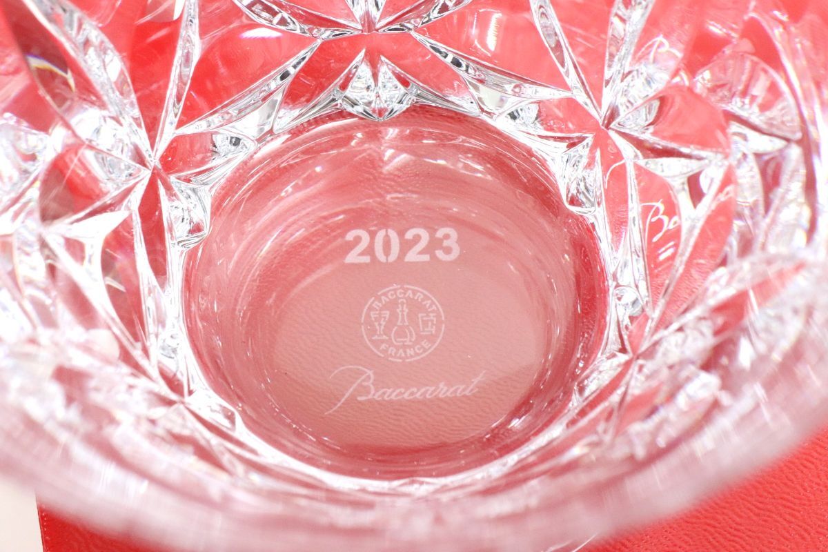 【未使用】Baccarat バカラ The YEAR 2023 エクラ クリスタル タンブラー ロックグラス 2客セット ペア イヤータンブラー 保管品◎5952-1_画像3