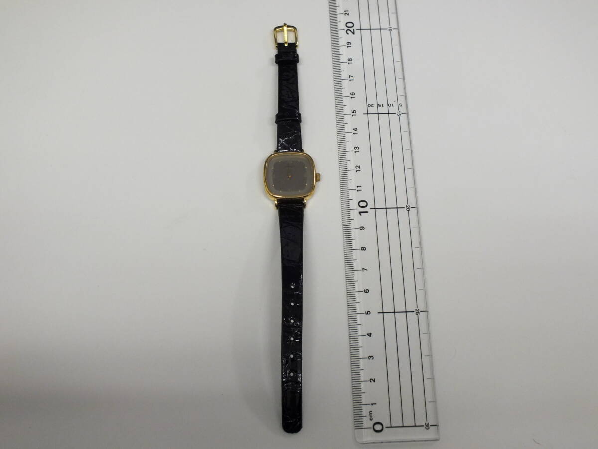 稼働品 LONGINES ロンジン スクエア ゴールド色 レディース腕時計 手巻き 激安1円スタートの画像8