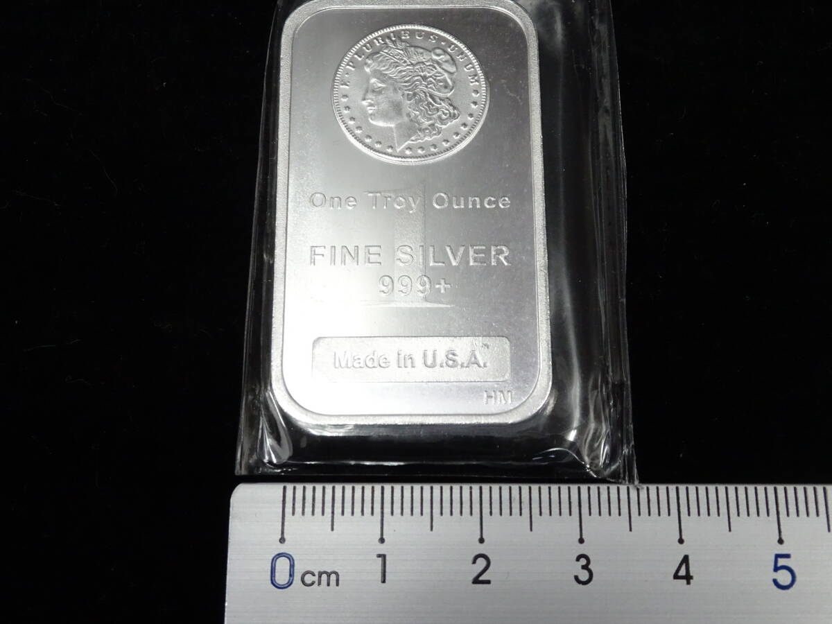 銀 FINE SILVER シルバー 999+ One Troy Ounce 1トロイオンス USA 激安1円スタートの画像4