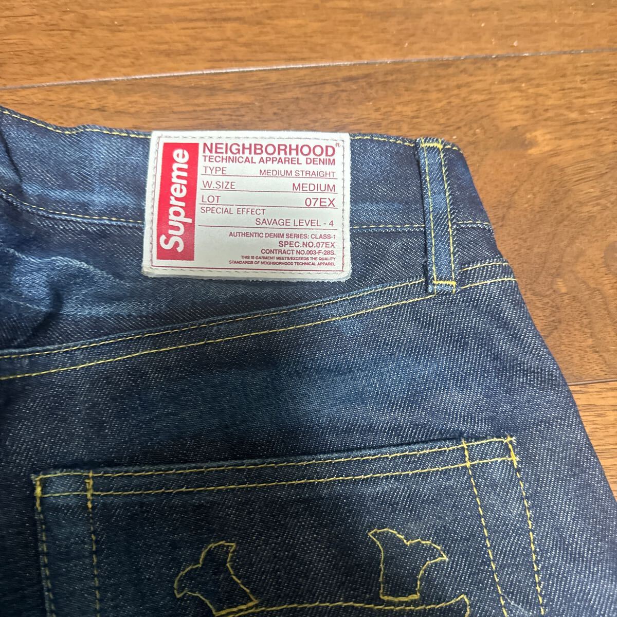 ネイバーフッド/NEIGHBORHOOD×supreme NS.RIGID SAVAGE/14oz-PT14OZ-PT Mサイズ　デニム　未使用品_画像9