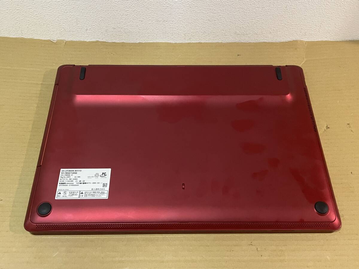 FUJITSU LIFEBOOK AH77/U Core i7-4722HQ 2.4GHz/メモリ8GB/HDDなし/ブルーレイUJ272/15.6インチFHD1920×1080/BIOS起動【ジャンク】_画像7